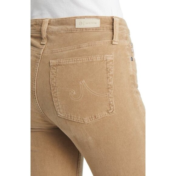 AG DENIM women’s size 24 Tan camel MARI High-Rise Slim Straight Corduroy Jeans - Picture 3 of 14